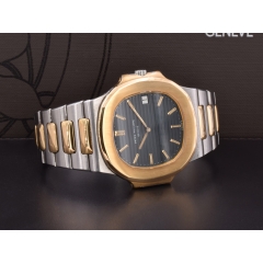 3700 Steel/Gold Blue Dial Original Box / Warranty 1982 very rare