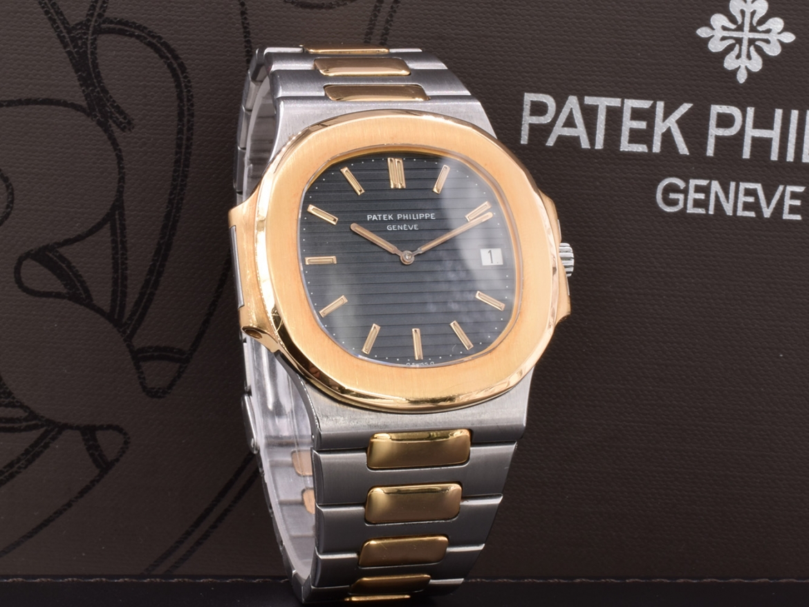 3700 Steel/Gold Blue Dial Original Box / Warranty 1982 very rare