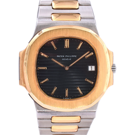 3700 Steel/Gold Blue Dial Original Box / Warranty 1982 very rare