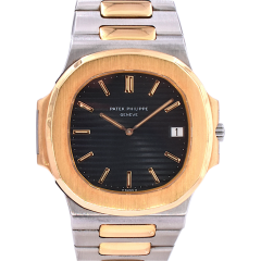 3700 Steel/Gold Blue Dial Original Box / Warranty 1982 very rare