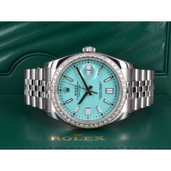 Turquoise Dial With After Diamonds Bezel - Full set 36mm