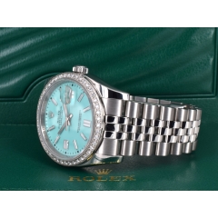 Turquoise Dial With After Diamonds Bezel - Full set 36mm