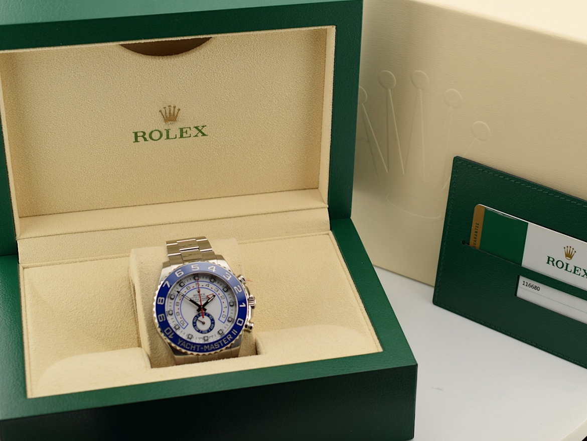 116680 Blue Ceramic & White Dial 44mm - Like New