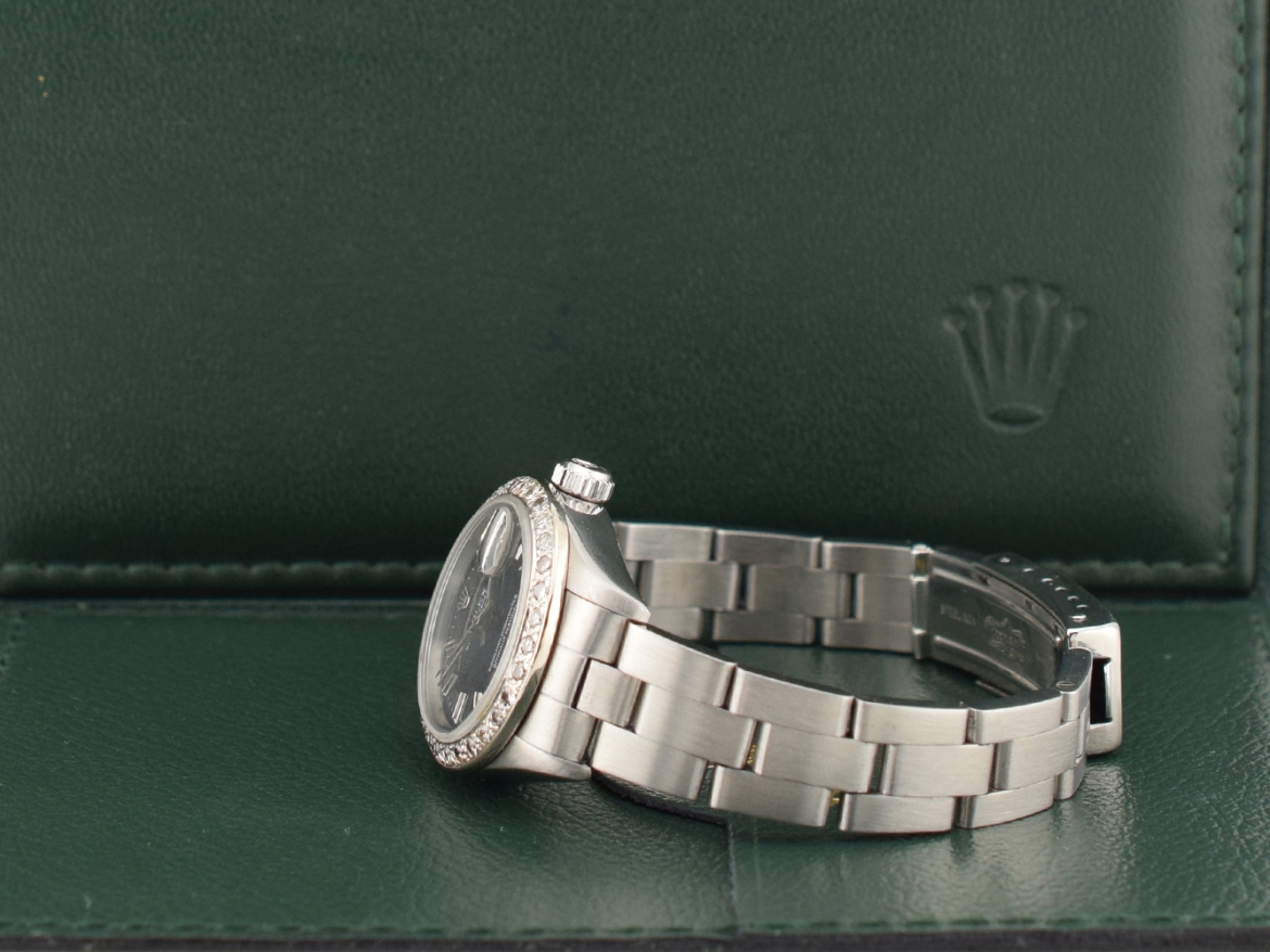 26mm Black Dial With After Diamonds Bezel - Full Set