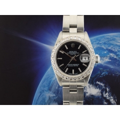 26mm Black Dial With After Diamonds Bezel - Full Set