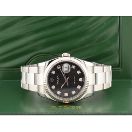 116234 Black Dial With Big Diamonds - Full Set 36mm