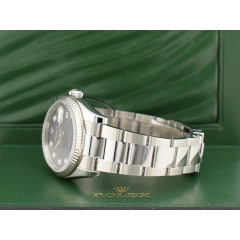 116234 Black Dial With Big Diamonds - Full Set 36mm