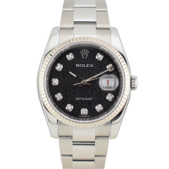 116234 Black Dial With Big Diamonds - Full Set 36mm