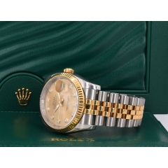 116233 Gold Dial With Big Diamonds - Full Set 36mm