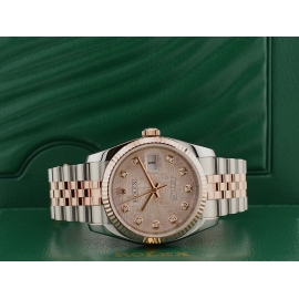 Stainless Steel - Rose Gold Jubilee Diamond Dial