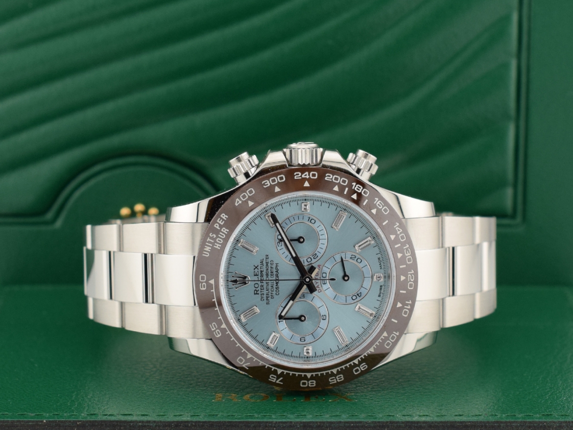 116506 Platinum Ice Baguette Diamond Dial - New 2021 Discontinued