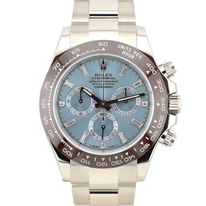 116506 Platinum Ice Baguette Diamond Dial - New 2021 Discontinued