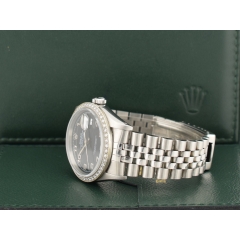 36mm ref.16234 Black Dial With After Diamonds Bezel