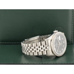 36mm ref.16234 Black Dial With After Diamonds Bezel