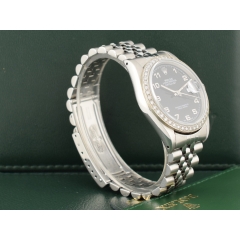 36mm ref.16234 Black Dial With After Diamonds Bezel