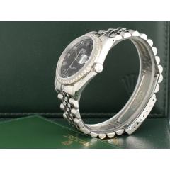 36mm ref.16234 Black Dial With After Diamonds Bezel