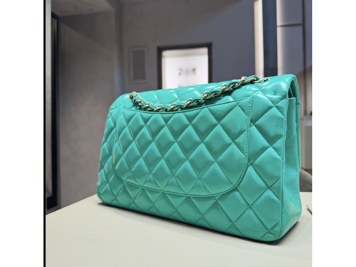 Chanel Jumbo Verde Prato