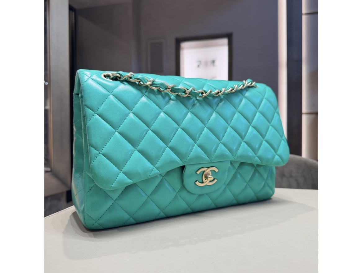 Chanel Jumbo Verde Prato