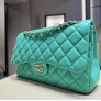 Chanel Jumbo Verde Prato