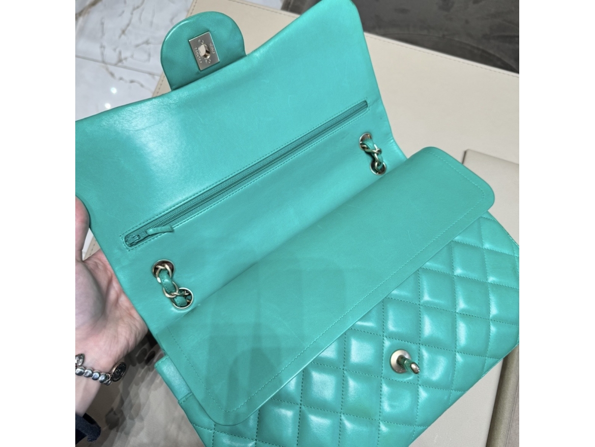 Chanel Jumbo Verde Prato