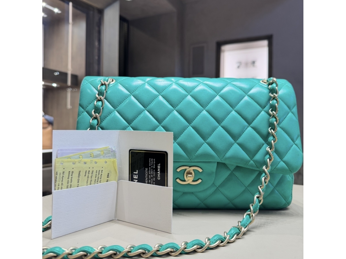 Chanel Jumbo Verde Prato