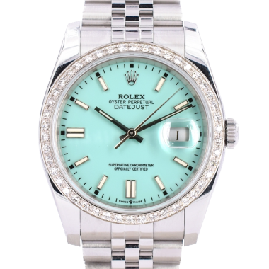 Turquoise Dial With After Diamonds Bezel - Full set 36mm