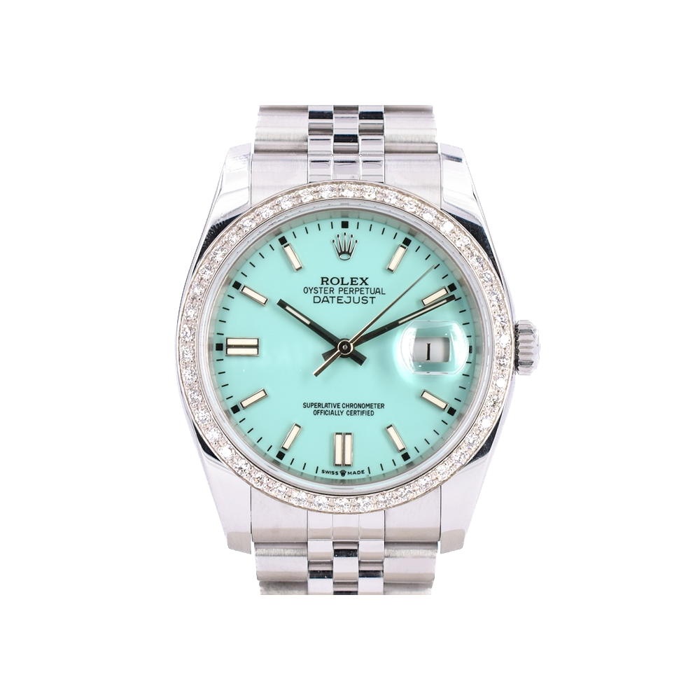 Turquoise Dial With After Diamonds Bezel - Full set 36mm