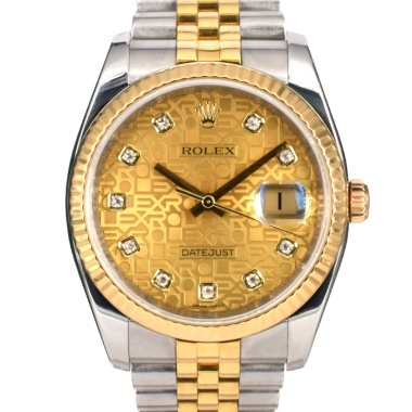 116233 Gold Jubilee Dial With Big Diamonds - Full Set 36mm