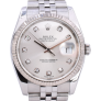 116234 Silver Dial With Big Diamonds - Full Set 36mm