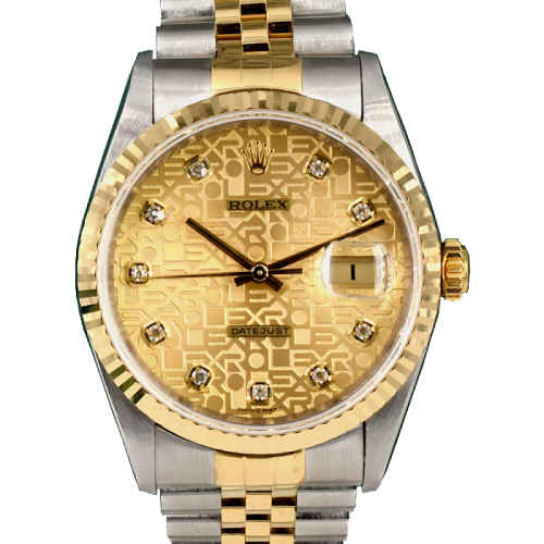 16233 Gold Jubilee Dial With Big Diamonds - Full Set 36mm