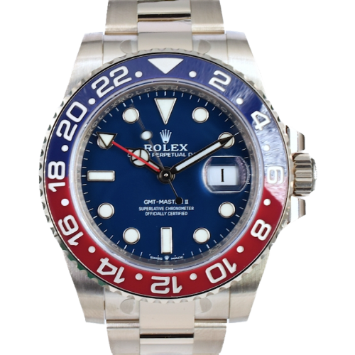 126719BLRO New Stickers 2021 - White Gold & Blue Dial