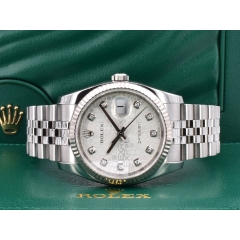 116234 White Jubilee Dial With Big Diamonds - Full Set 36mm