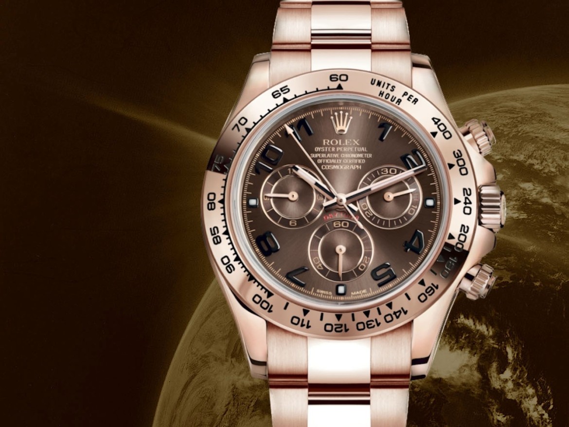 116505 Rose Gold Chocolate Arabic Dial