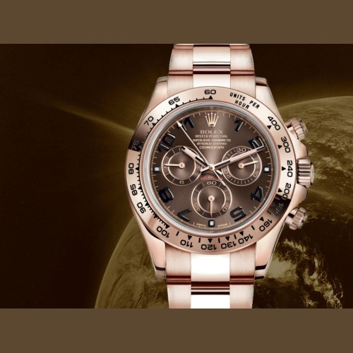 116505 Rose Gold Chocolate Arabic Dial