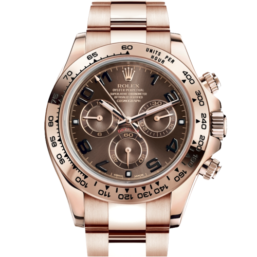 116505 Rose Gold Chocolate Arabic Dial