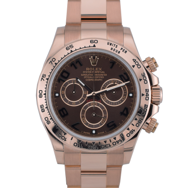 116505 Rose Gold Chocolate Arabic Dial Full Set 2017