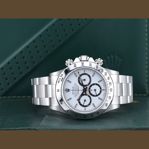 Ref.16520 "Satinato" Inverted 6 White Dial  Box & Papers Like New