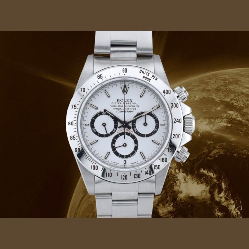 Ref.16520 "Satinato" Inverted 6 White Dial  Box & Papers Like New