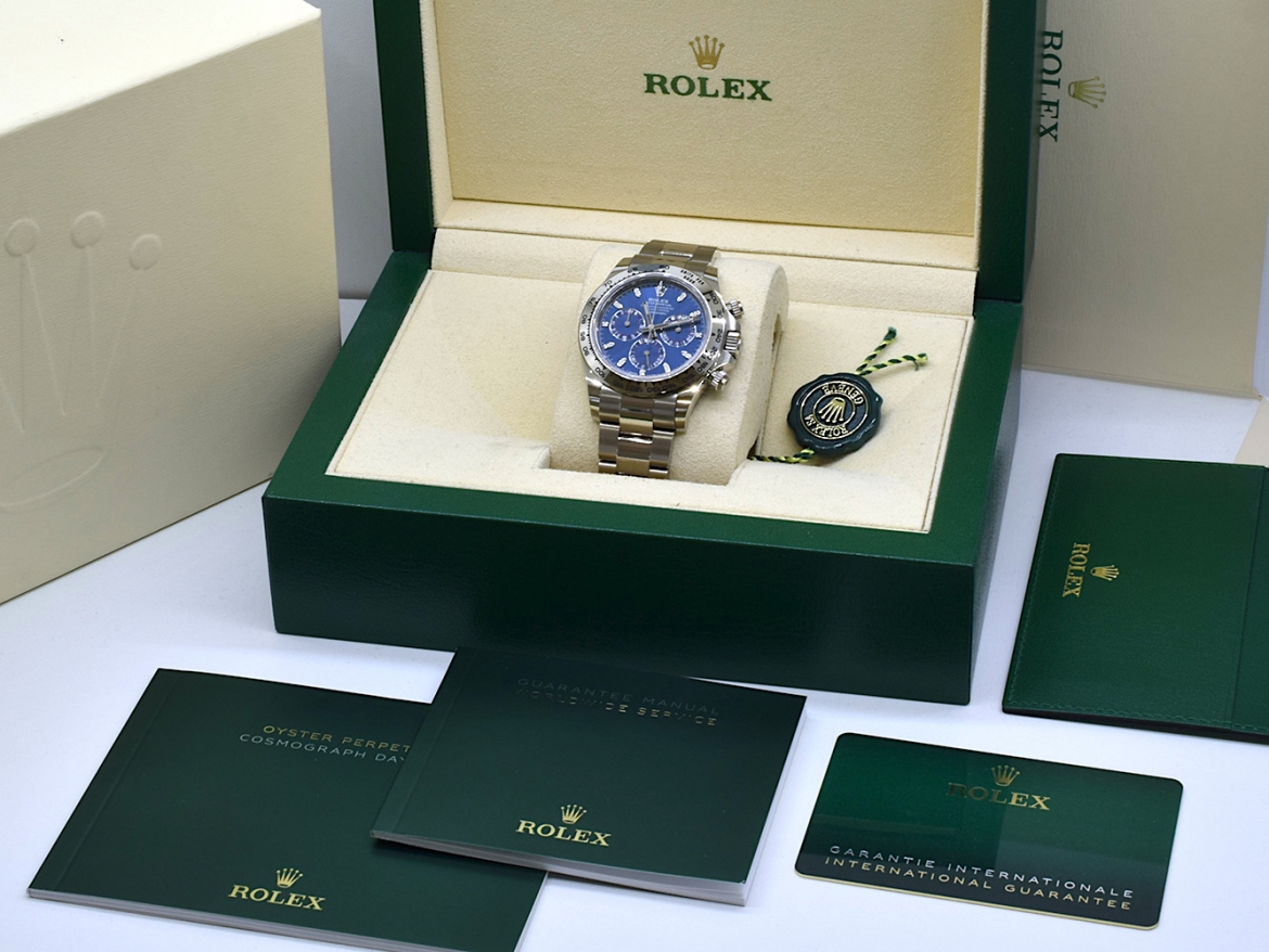 116509 White gold blue dial - Like New Full Set 06/2022