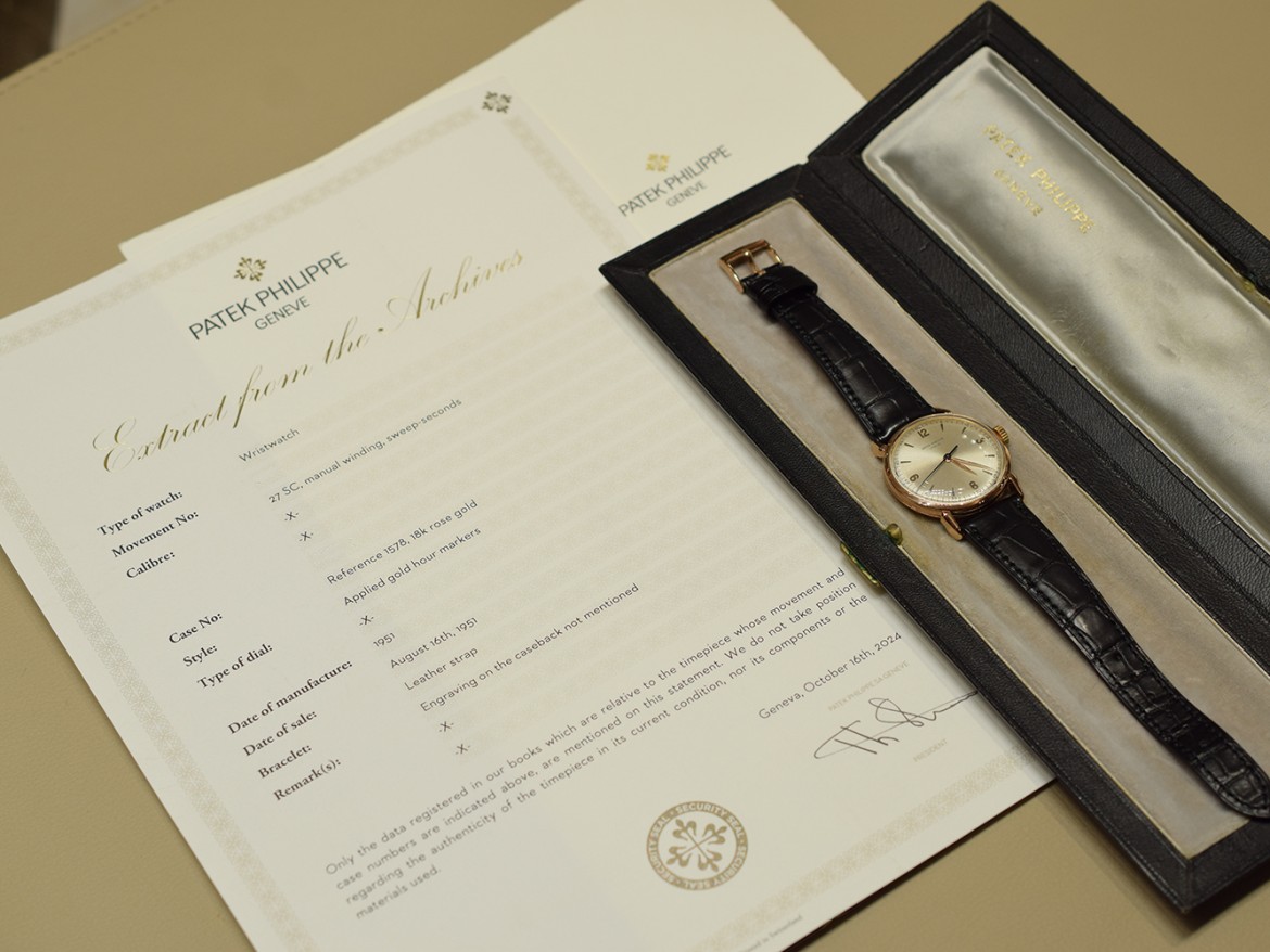 Rare 1578R Vintage 35 mm Rose Gold - Box /Extract  1951