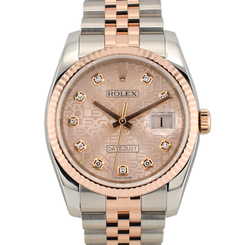 Stainless Steel - Rose Gold Jubilee Diamond Dial