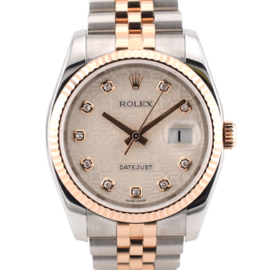 116231 Steel & Rose Gold With Jubilee Diamonds Dial - Full Set 36mm 2010