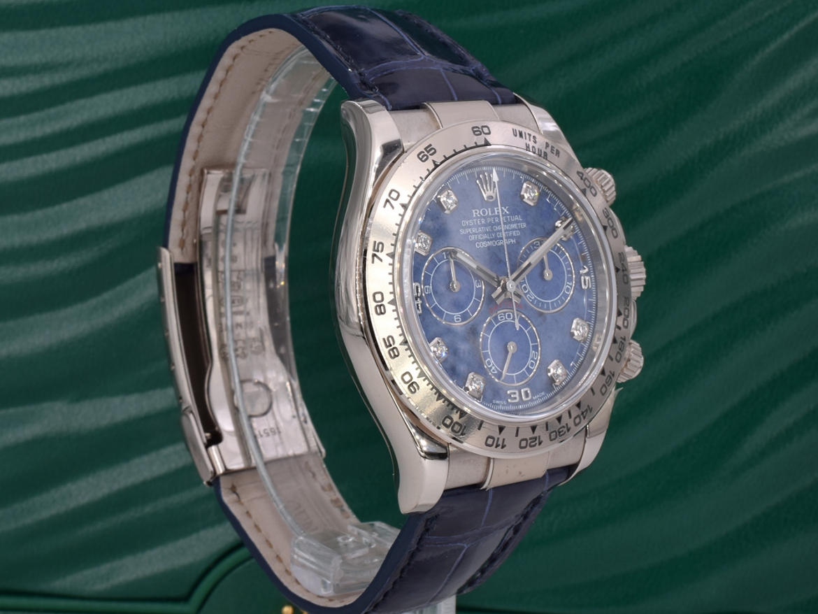 116519 New/Nos Stickers white gold sodalite diamonds dial - ITA