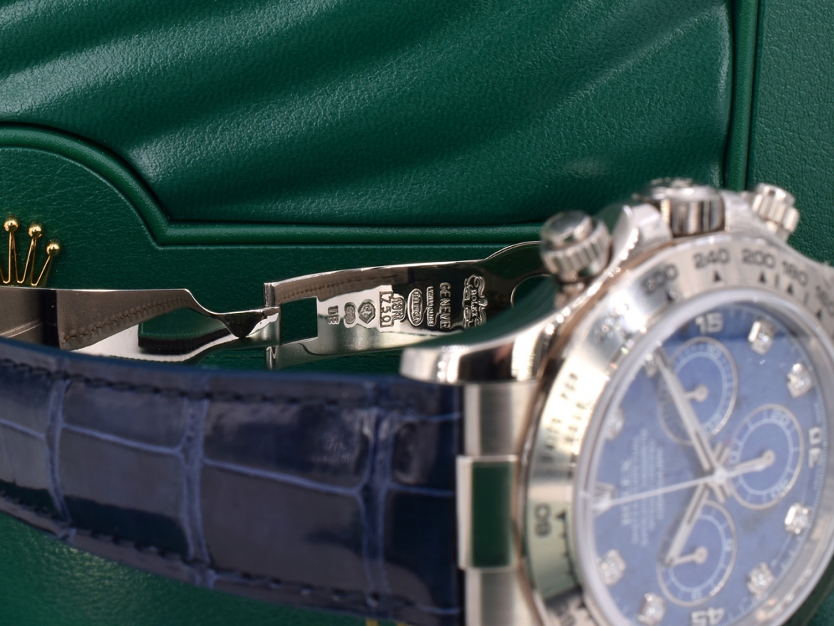 116519 New/Nos Stickers white gold sodalite diamonds dial - ITA