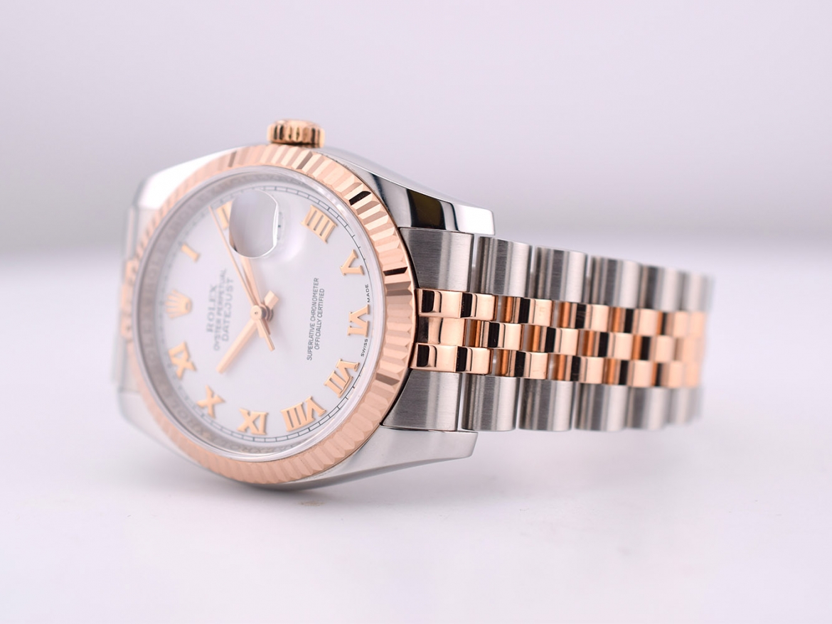 36mm Stainless Steel-Rose Gold White Roman Full set 2014