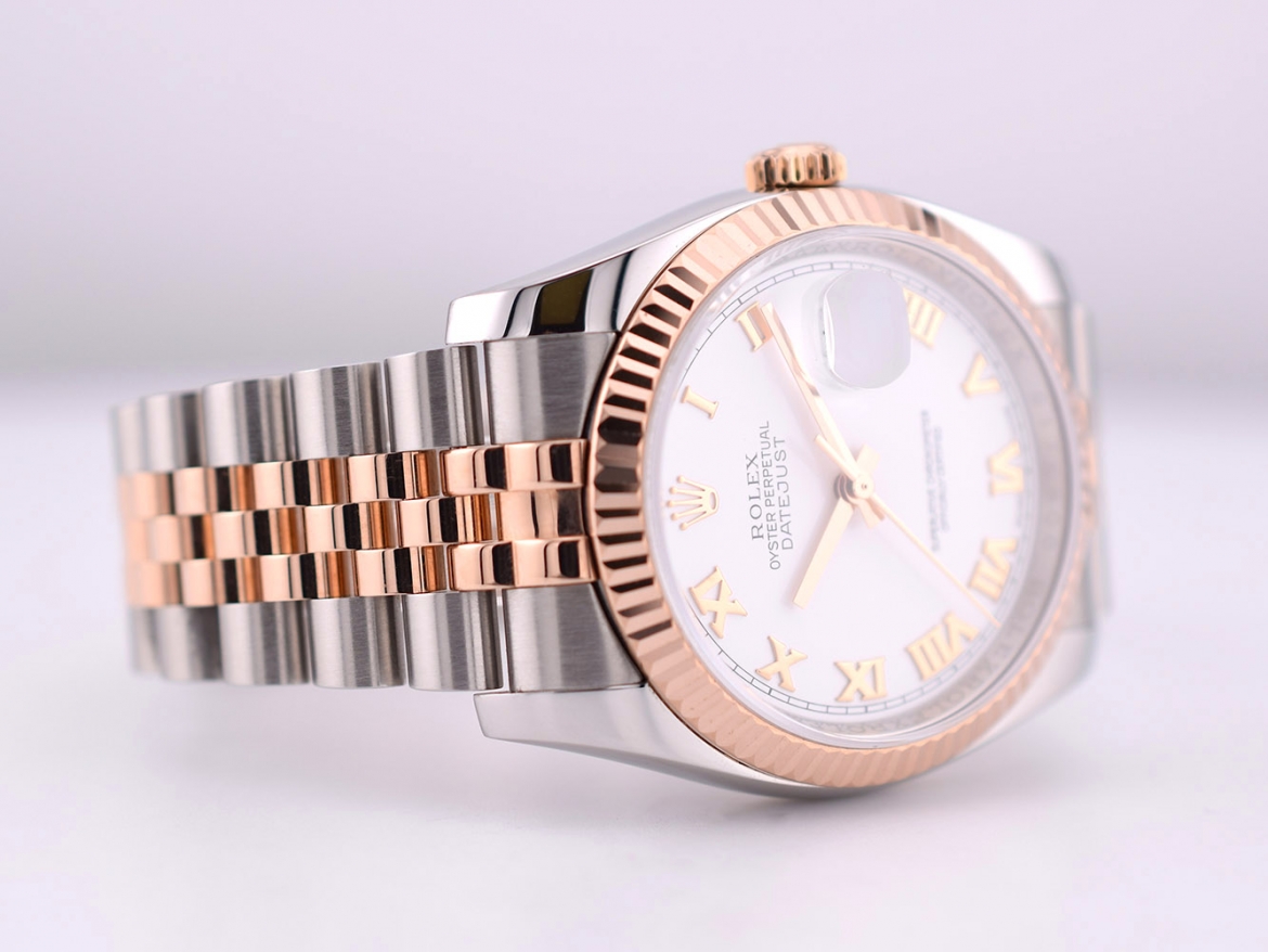 36mm Stainless Steel-Rose Gold White Roman Full set 2014