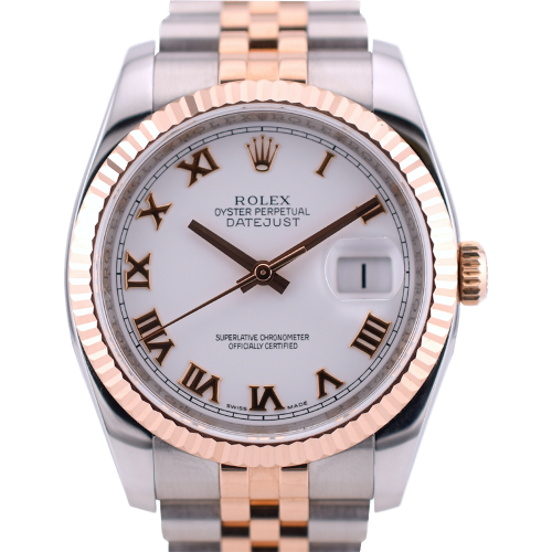 36mm Stainless Steel-Rose Gold White Roman Full set 2014