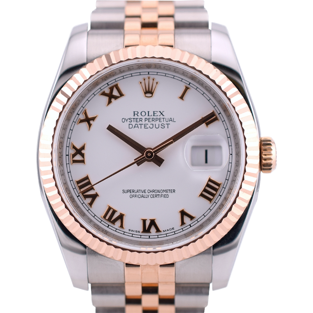 36mm Stainless Steel-Rose Gold White Roman Full set 2014