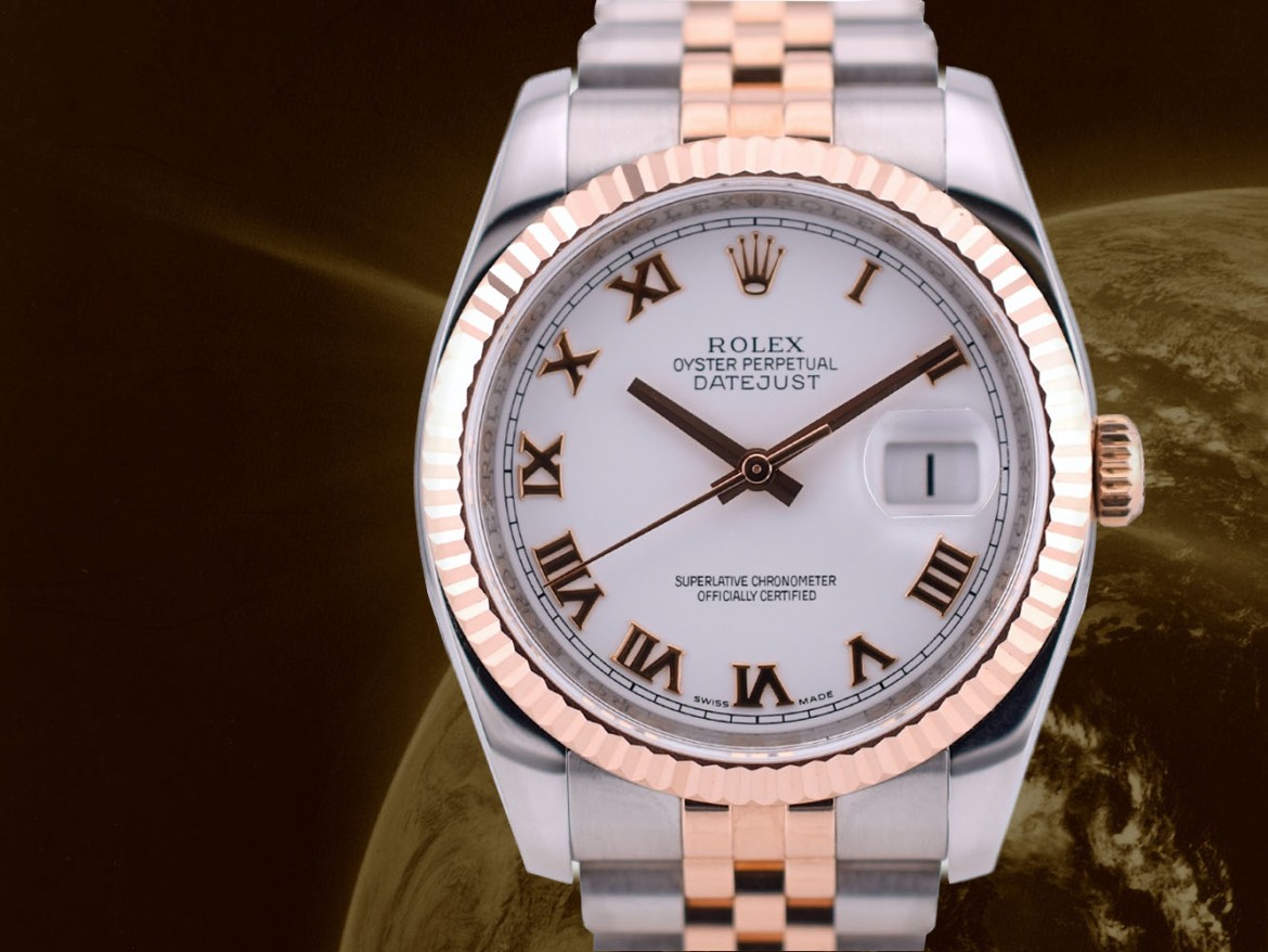 36mm Stainless Steel-Rose Gold White Roman Full set 2014