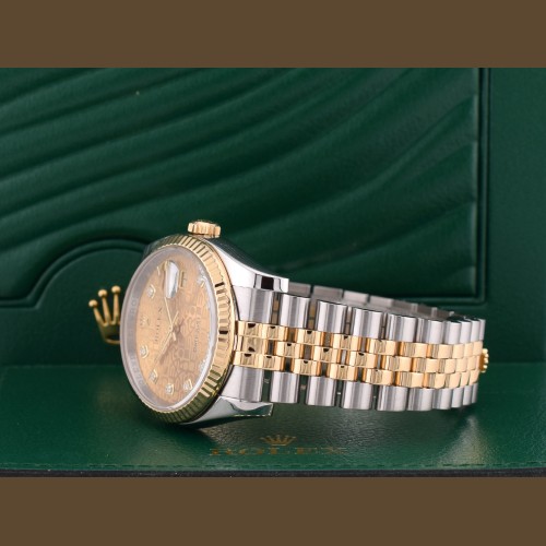 116233 36mm 2014 Gold Dial With Big Diamonds - Full Set